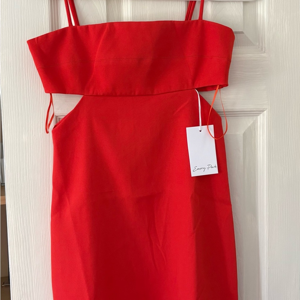 Emory Park Red Sheath Mini Dress Spaghetti Strap